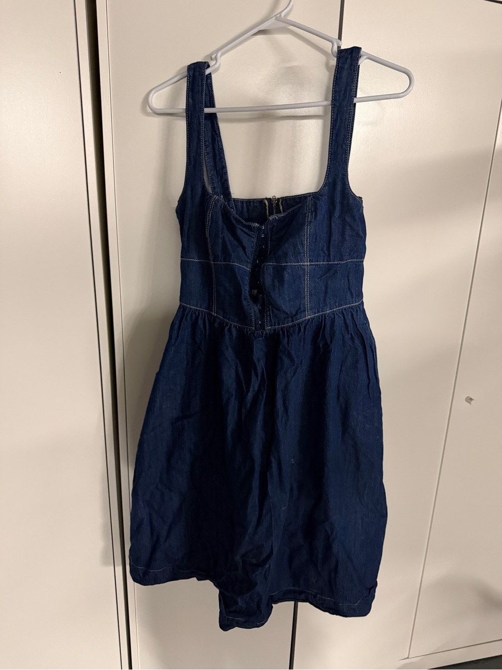 Reformation Dark Blue Denim Mini Dress